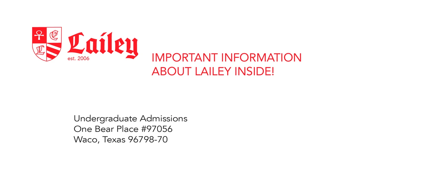 Lailey press kit envelope