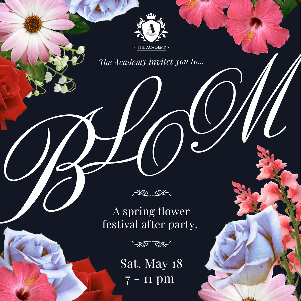 Bloom social – dark floral